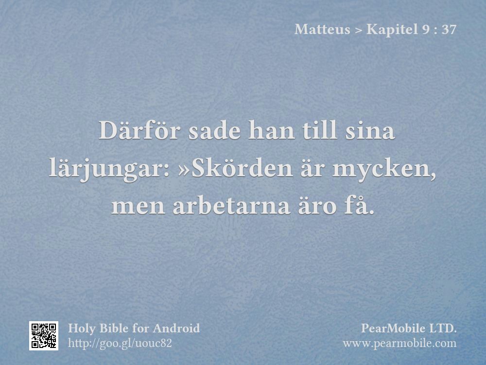 Matteus, Kapitel 9:37